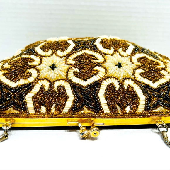 Vintage Unique Frame Bag Antique 30s 40s 50s inspired - Picture 8 of 15